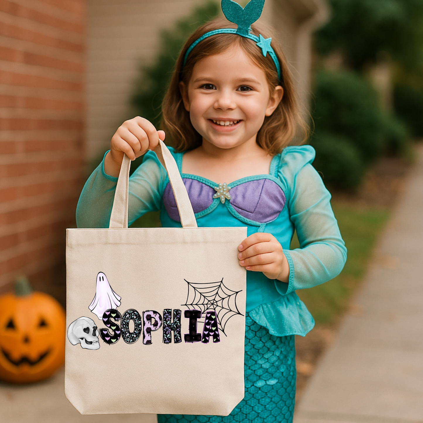 Personalized Trick-or-Treat Tote Bag