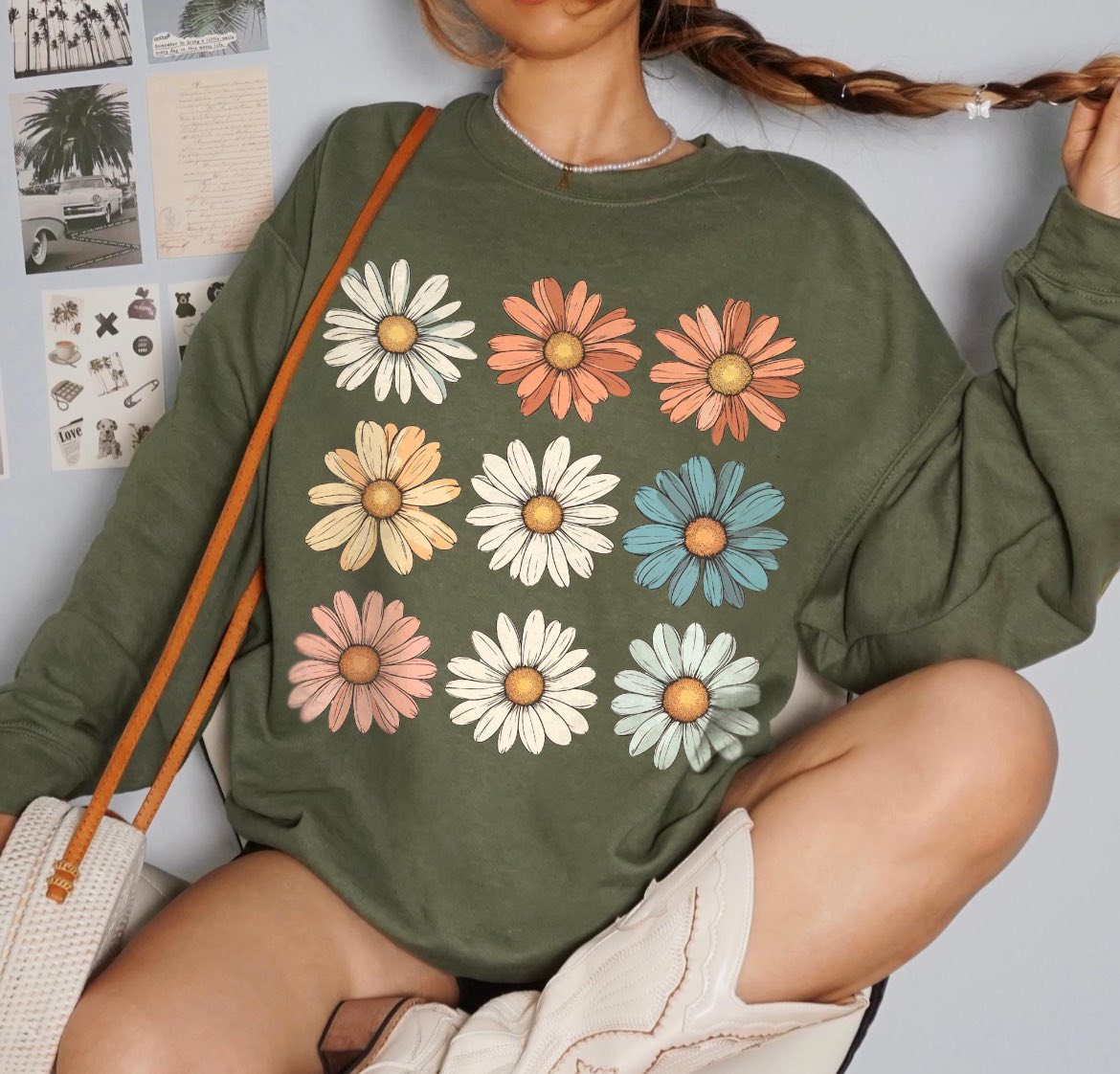 Floral Three Rows