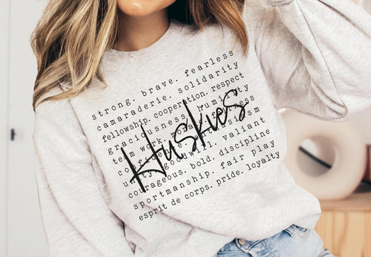 Huskies Dictionary Sweatshirt