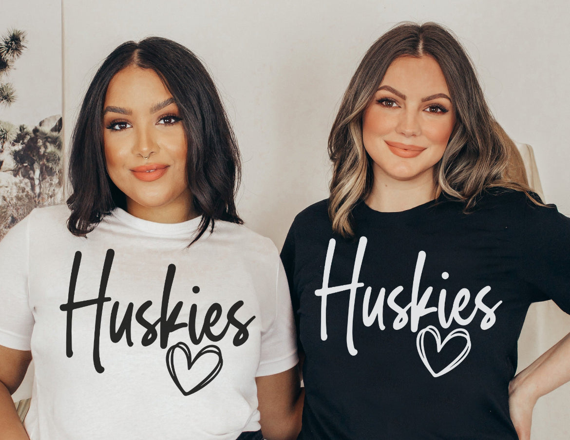 Minimal Huskies Heart Tee