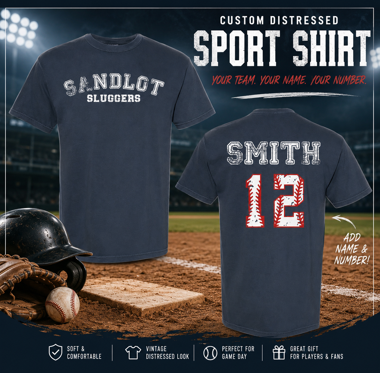Custom Distressed Sports