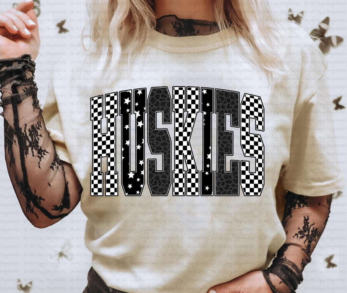 Huskies Checkerboard Tee